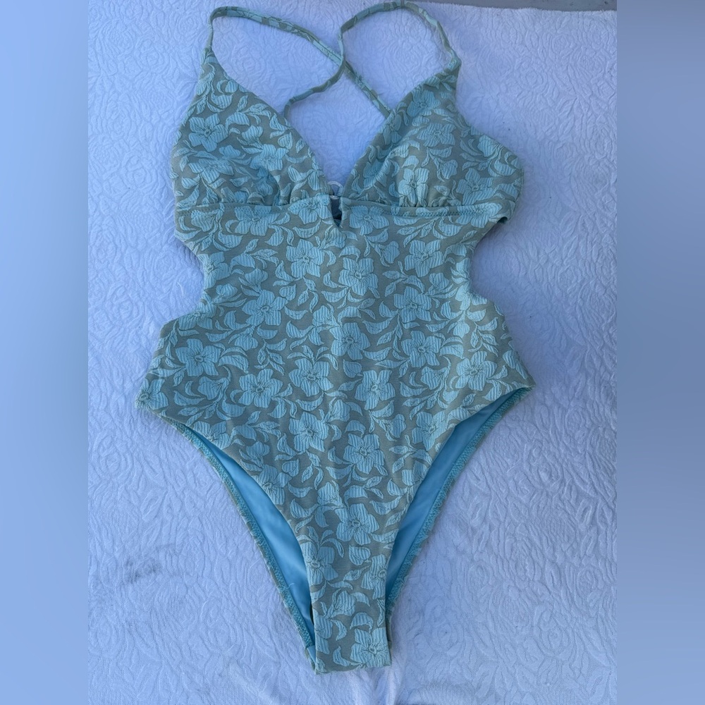 Berlook Chic Floral Teal Bikini M B02